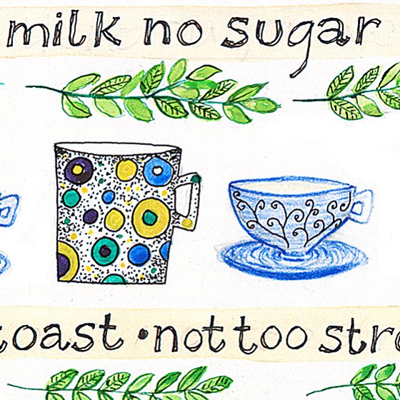 Cup of Tea, a print by Fiona Willis