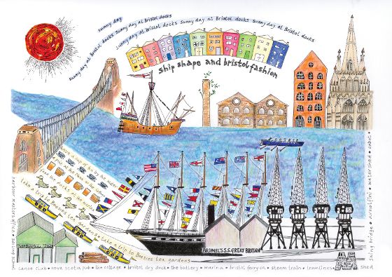 Bristol Docks a card by Fiona Willis